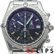 百年靈 Chronomat 腕錶 Frecce Tricolori 限量版，全球限量 4000 枚，型號 A13050.1/A136BFTPA，附原廠錶盒、保固卡、單節不鏽鋼錶帶，男士腕錶，黑色拋光，