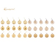 30Pcs Christmas Tree Decor High Qulity White Gold Ball Ornament Bauble Party Hanging Ball for Home C