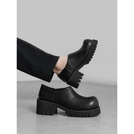 Paris Big Toe Derby Shoes b Home HUMMER Leather Shoes Men's High Heels Thick-Soled Heightening Platf