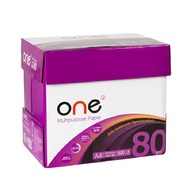 กระดาษถ่ายเอกสาร A4 80 แกรม แพ็ค 5 รีม ONE