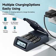 PALO⚡4-slot 1.2v/1.5v AA/AAA battery charger  AA/AAA rechargeable battery