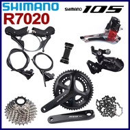 Shimano 105 R7020 Hydraulic Disc Brake Groupset 2x11s For Road Bike R7100 Crankset Front Rear Derail