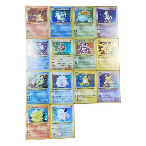 1996 Pocket Monsters Base Set Charizard Foil Card DIY English Letters Mewtwo Collection Card PTCG Bo