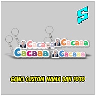 GANTUNGAN CHARACTER KEYCHAIN CUSTOM NAME AND PHOTO KEYCHAIN PHOTO KEYCHAIN CUSTOMbebas