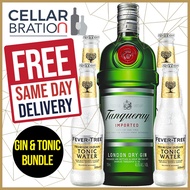 [Gin & Tonic Bundle] Tanqueray London Dry Gin 700ml and Fever Tree Indian Tonic Water(4 x 200ml)