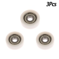 5/3/1Pcs 608 ZZ POM Nylon Round Type Roller Wheel POM Wrapped 608ZZ Bearing Pulley Plastic Wheel Bea