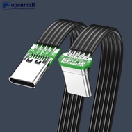 【OMALL】 Flexible Flat Silicone USB C to USB C Cable Left/Right Angled for Camera Phones 65W Fast Cha