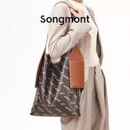 Songmont Book Roll Tote Bag Half Day Leisure Monogram Series Large Capacity Retro Commuting Shoulder Bag