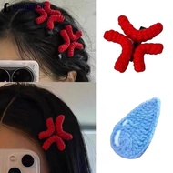 YOUNGSTAR 2Pack Plush Angry Duck Hair Clip Water Drop Crochet Woolen Headwear Personalized Style Cre