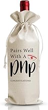 DOI-LANEE DNP Degree Gift Wine Bag, New Job Gift, Med School Graduation Party Gift For Doctor Nurse 