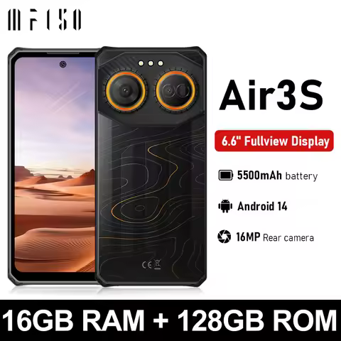 IIIF150 Air3S Rugged Phone 16GB(4+12) 128GB 5500mAh Battery 16MP Camera Android 14 Smartphone Global