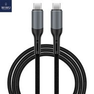 WIWU สาย PD Type C 240W สาย4.0 USB USB ประเภท C ถึง USB C ลวดสายเคเบิลใช้ได้กับ MackBook iPad Galaxy