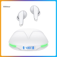  1 Pair Bluetooth-compatible Earphone LED Power Digital Display Fingerprint Touch Control Low Latency with Charging Box Stereo Surround Music Game Call Function IPX5 Wat