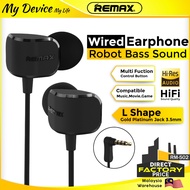 REMAX Robot Bass Earphone With Mic Earphone In Ear Stereo HiFi Quality Sound Comfort To Wear Music Gaming Movie RM-502