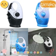 TAMAKO Shower Radio, Music Radio Built-in Speaker AM/FM Radio, Portable Hanging Waterproof Bathroom 