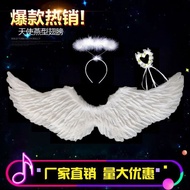 Wing Angel Wings Children Adult Performance Props Stage Catwalk Black Devil Feather Wings White Flower Girl Dress Up