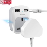 TESSAN - SG Safety Mark, Adapter Plug with USB , Power Socket Multi Charger Wall Plugs