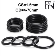 CS1.5mm Rubber Ring Black NBR Sealing O Ring O-Ring Seal Gaskets Black Black cs1.5mm*OD4-70mm