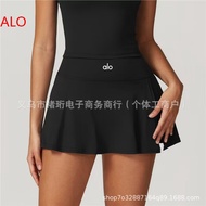 {ALO} ® Al Anti-Exposure Gym Tennis Skirt High-Waist Tight A-Line One-Piece Mini Skirt Yoga Skirt Fo