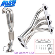 For L4 2.3L Engine Parts Exhaust Manifold Header Silver Stainless Steel For Honda Accord 98-02 LS4 F