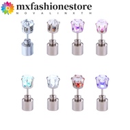 MXFASHIONE Glow Earrings Dazzling Earring Colorful Rhinestones Bar Trinket DJ Dance Party Men Earrin