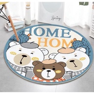 Cute Character Pattern Round Carpet Living Room and Bedroom Carpet/