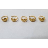 Cincin anak emas asli kadar 700 huruf hadiah new baby born
