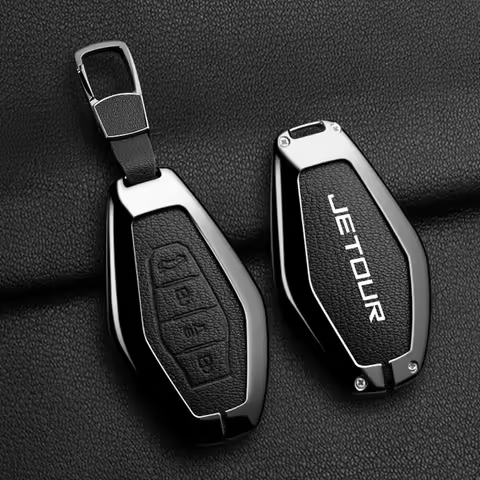 Zinc Alloy Goatskin grain Car Remote Key Fob Case Cover For Chery JETOUR X70 X70plus X70m X90plus X9