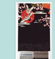Japanese Crane Door Curtain Bedroom Kitchen Toilet Half Curtain Noren Feng Shui Door Curtain