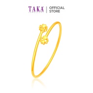 TAKA Jewellery 916 Gold Lucky Clover Bangle