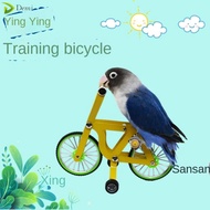 DEMI สีเหลืองทาเล็บ อุปกรณ์การฝึกอบรม โลหะสำหรับตกแต่ง ท็อปโต๊ะ การฝึกอบรมนก ของใหม่ มินิมินิ ของเล่นจักรยานของเล่น นกแก้วนกแก้วนกแก้ว