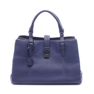 【二手】Bottega BOTTEGA VENETA手提包，Roma 包，中號，紫色皮革，Roma 托特包，女士，二手 A