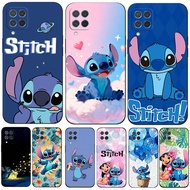 case For Samsung Galaxy M62 F62 4G Case Silicon Phone Back Cover Soft black tpu m625 Stitch cartoon 