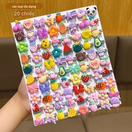 20 Chiếc Hoạt Hình Kẹp Tóc Bộ Barrettes Dễ Thương Cho Phụ Nữ Sử Dụng Hàng Ngày Phụ Kiện Tóc Bằng Nhự