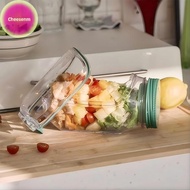 Cheesenm Salad Jar With Fork, Jar Salad Container With Side Opening,Salad Container With Fork, Dress