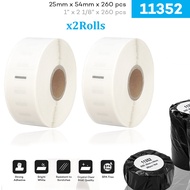 2Rolls 11352 label Roll LW 11352 25mm*54mm Thermal Paper compatible for DYMO LabelWriter 400 450 Tur