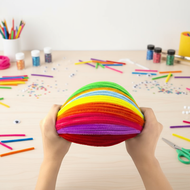 100pcs Colorful solid color hair roots twisted rods plush strips creative DIY materials for children