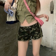 Denim Shorts y2k Wear Super Low-Waist Jeans Skinny y2k Millennium Hot Girls y2k American Stretchy yk