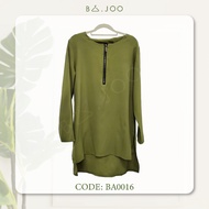 BA.JOO Thirft | Bundle | Preloved Casual Women Blouse Olive Green BA0016