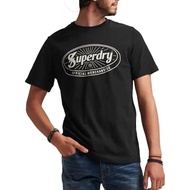 Men's cotton T-shirt Superdry Mens Lightning Workwear Logo T-Shirt, Relaxed Fit, Crew Neck 4XL , 5XL , 6XL