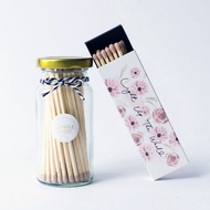 奶茶色長火柴玻璃裝組合(小)