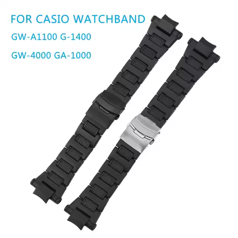 For Casio G-shock GW-A1100 G-1400 GW-4000 GA-1000 High Quality Durable Black Stainless Steel Plastic