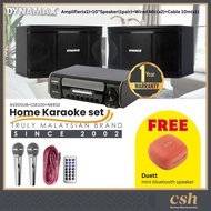DYNAMAX Karaoke Set Karaoke System MX10UB/AV200UB Karaoke Amplifier, CSE100 10" Karaoke Speaker, Mic