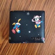 Coach x Disney 100th Anniversary Limited Edition Black Color Wallet Purse Authentic New Winter Chris