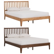 CLEMENT Solid Wood Queen Bed Frame Queen Size Bed Frame Katil Queen Kayu Katil Kayu Queen Bedframe Queen Divan Queen 双人床