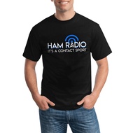 Ham Radio Its A Contact Sport Funny Ham Radio Essential Plus Size Cotton T Shirt For Your Wardrobe
