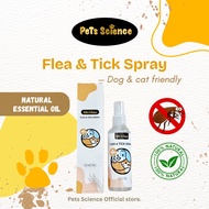 Pets Science Flea & Tick Spray for Cat & Dog 100ml