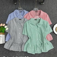 Jade Bigsize Babydoll Shirt 50cm long with Flared Flap 4 Colors Code No. 471 Women's