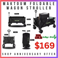 New 2024 Arrive Maktoum Premium Foldable Wagon Stroller Garden Cart Trolley Beach Cart 200kg Capacity A4 compact size