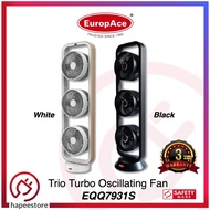 EuropAce 9 Inch Trio Turbo Oscillating Fan EQQ 7931S EQQ7931S